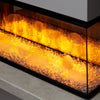 British Fires New Forest 870 electric Diamond Light Fuel Bed Orange