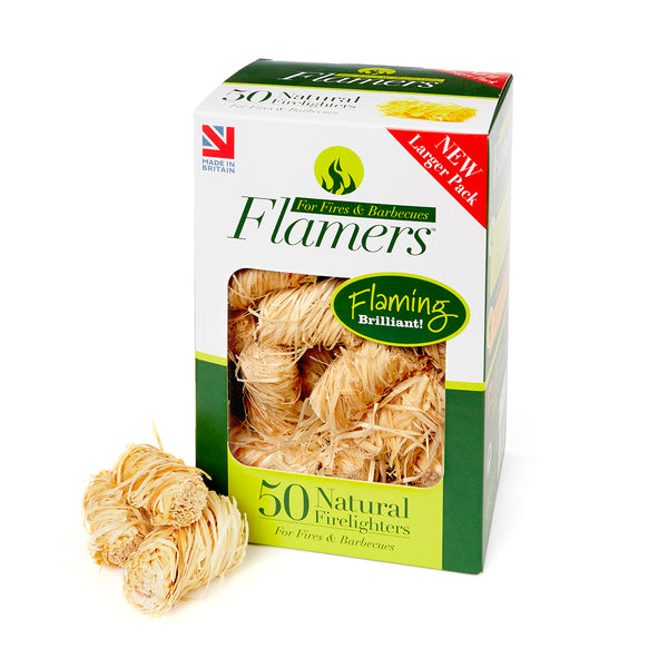 Flamers Natural Firelighters - 50 Pack Box