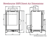 Pevex Newbourne 35FS  Direct Air Supply Ecodesign Freestanding - Wood Burning Stove