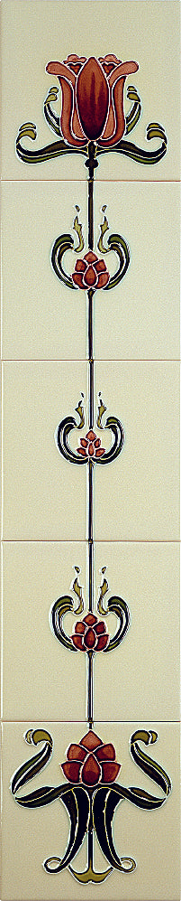 Tube Lined Tiles - Tulip Collection