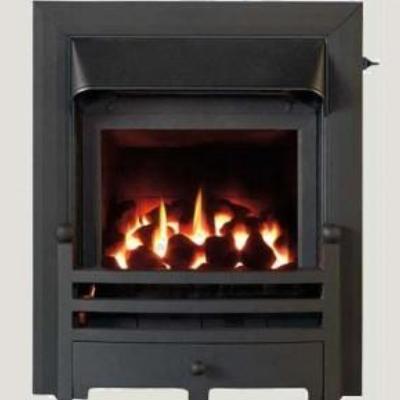 Glass Fronted Gas Convector Fire - Black